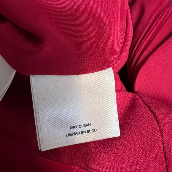Albert Nipon Pink Red Sheath Dress Size 4 Sleeveless Fitted Cocktail Career - Picture 7 of 12